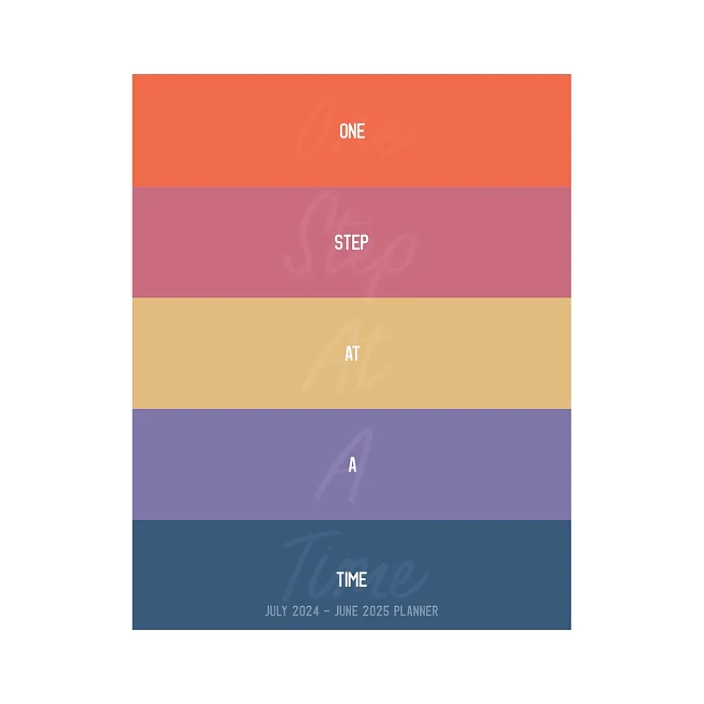 Academic Planners|Willow Creek 2024-2026 One-Step Stripe 7.5" x 9.5" Academic Monthly Planner, Paper Cover, Multicolor (47637)