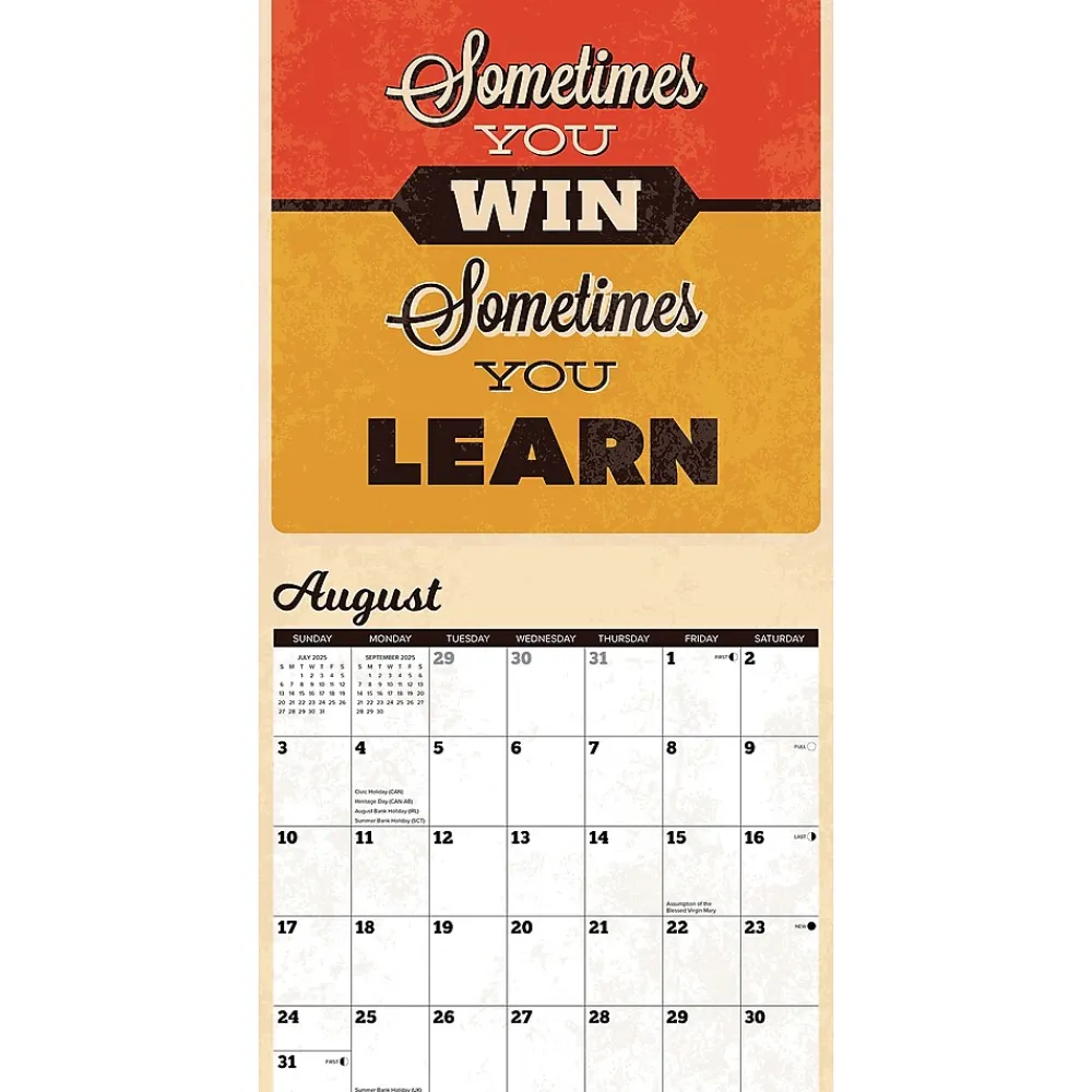 2025 Calendars|Willow Creek 2025 Positive Affirmations 12" x 12" Monthly Wall Calendar (46296)