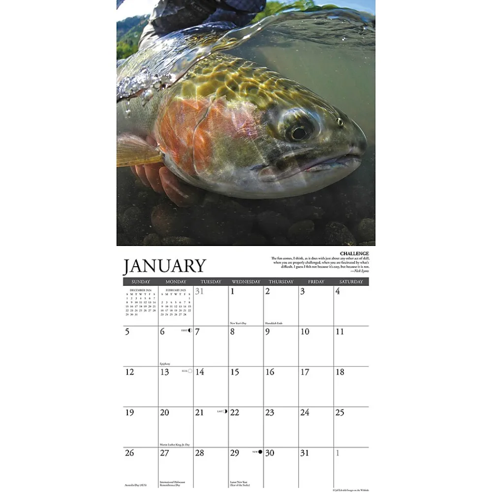 2025 Calendars|Willow Creek 2025 Press What Fly Fishing Teaches Us 2025 Wall Calendar 12" x 12" (45367)