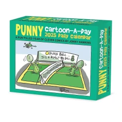 2025 Calendars|Willow Creek 2025 Punny Cartoon-A-Day 5.4" x 6.2" Day-to-Day Calendar (46265)