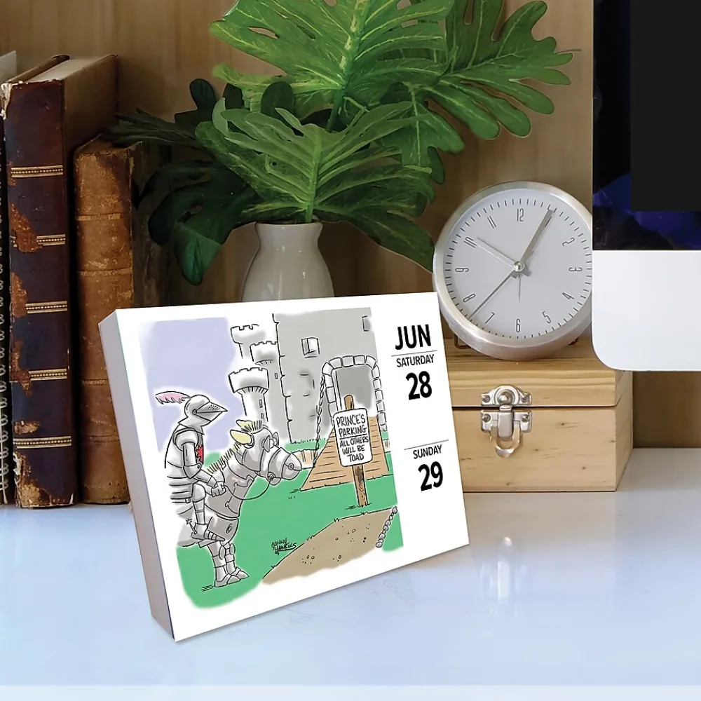2025 Calendars|Willow Creek 2025 Punny Cartoon-A-Day 5.4" x 6.2" Day-to-Day Calendar (46265)