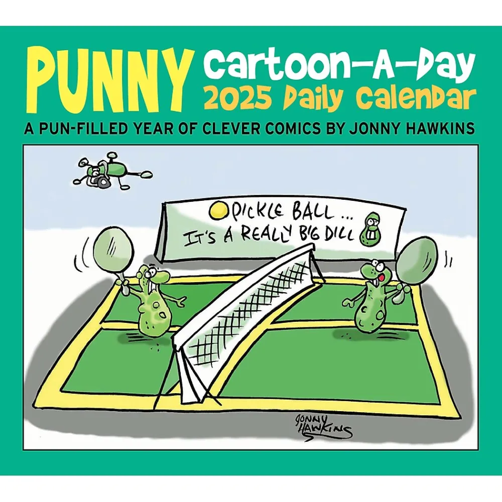 2025 Calendars|Willow Creek 2025 Punny Cartoon-A-Day 5.4" x 6.2" Day-to-Day Calendar (46265)