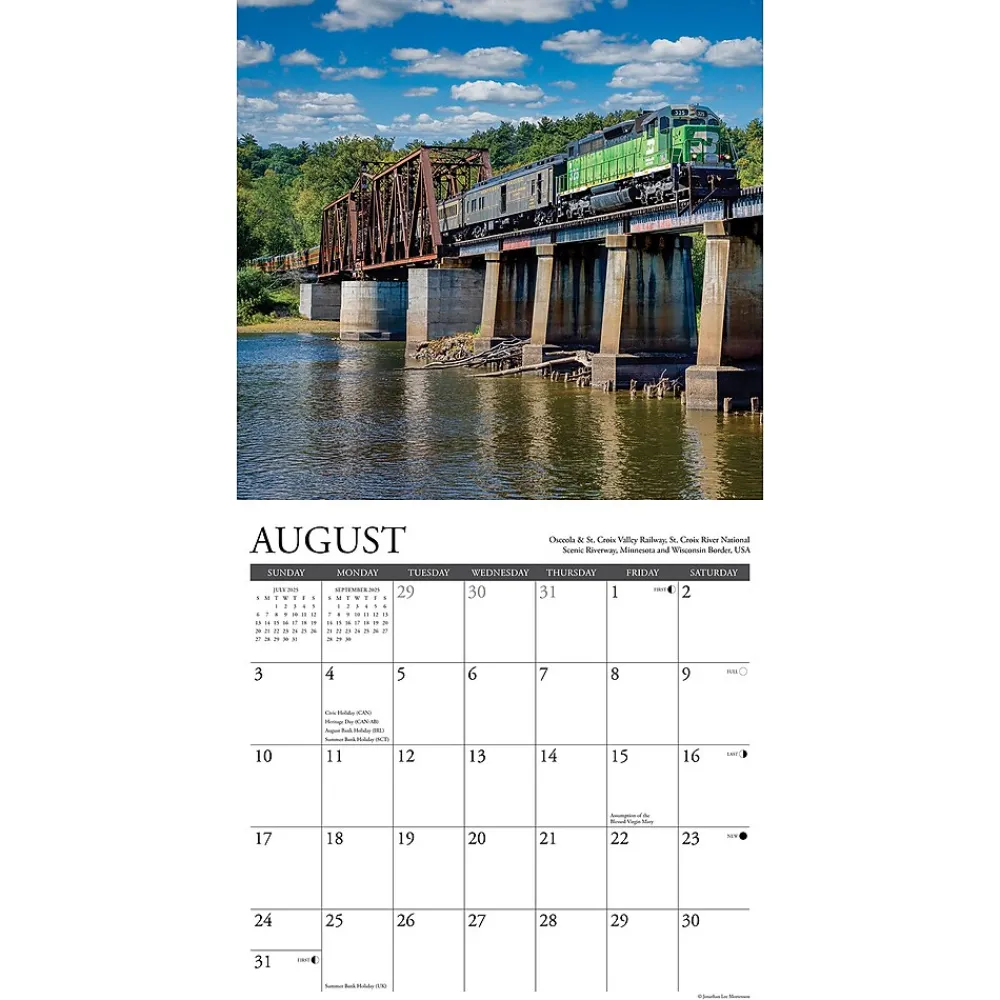 2025 Calendars|Willow Creek 2025 Railroading 12" x 12" Monthly Wall Calendar (44629)