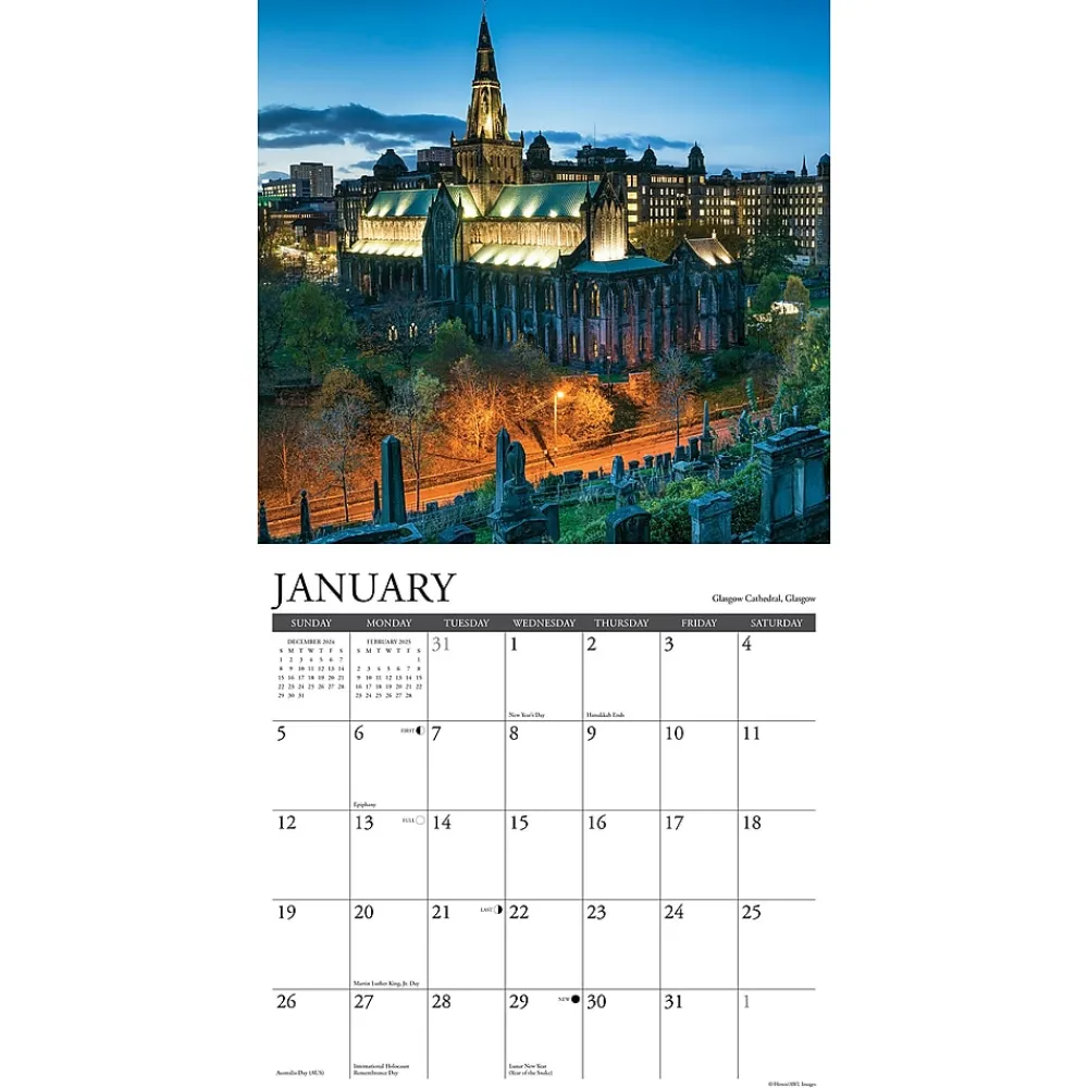 2025 Calendars|Willow Creek 2025 Scotland 12" x 12" Monthly Wall Calendar (46845)