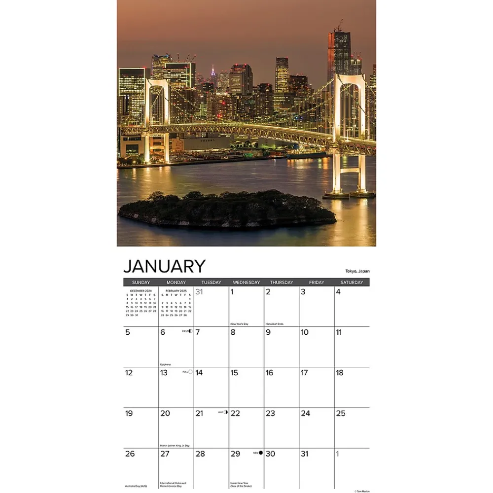 2025 Calendars|Willow Creek 2025 Skylines 12" x 12" Monthly Wall Calendar (44926)