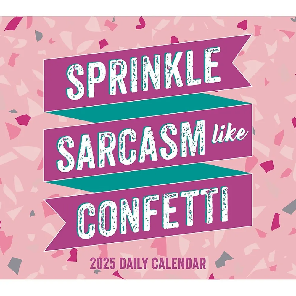 2025 Calendars|Willow Creek 2025 Sprinkle Sarcasm Like Confetti 6.2" x 5.4" Day-to-Day Calendar (41024)