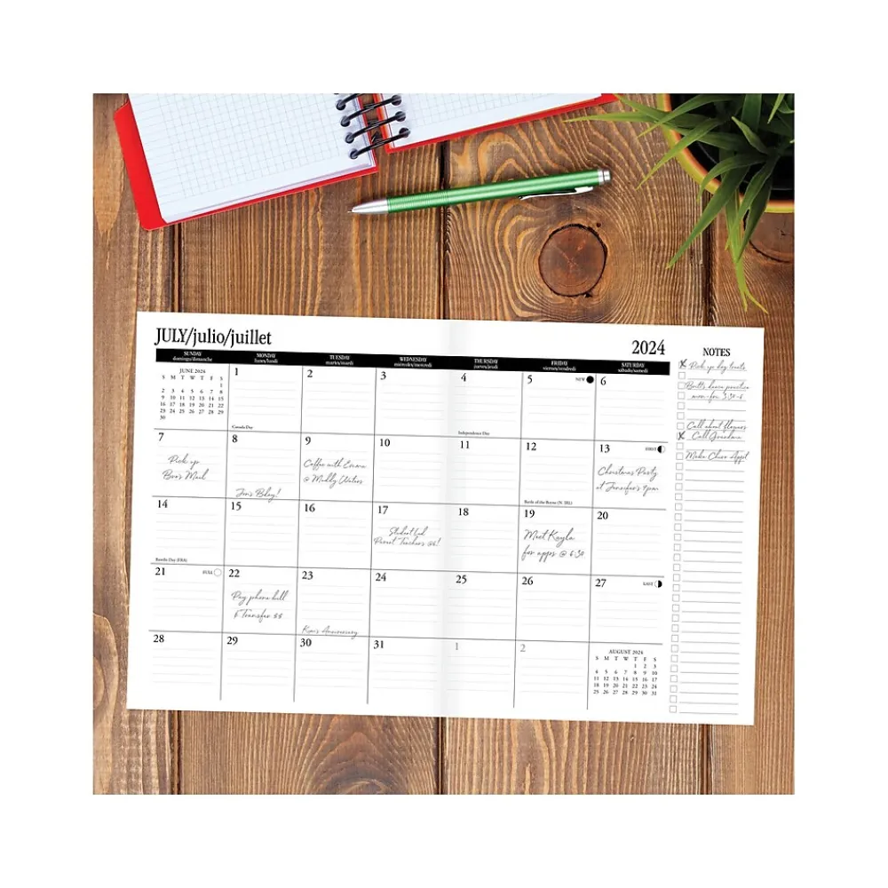Academic Planners|Willow Creek 2024-2025 Succulents 7.5" x 9.5" Academic Monthly Planner, Paper Cover, Multicolor (47644)