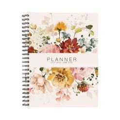 Academic Planners|Willow Creek 2024-2025 Vintage Floral 8.5" x 11" Academic Weekly & Monthly Planner, Paper Cover, Multicolor (47613)