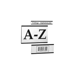 Labels|Unbranded 3" x 8" "C" Channel Card Holder, White/Black (LH199)