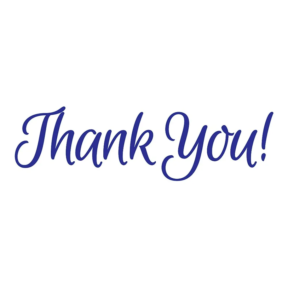 Stamps & Stamp Pads|Accu-Stamp 2 Pre-Inked Stamp, "Thank You!", Blue Ink (035630)