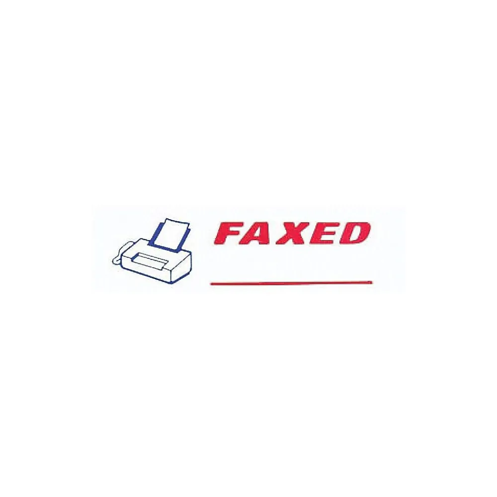 Stamps & Stamp Pads|Accu-Stamp 2 Pre-Inked Stamp, FAXED, Blue and Red Inks (035533)