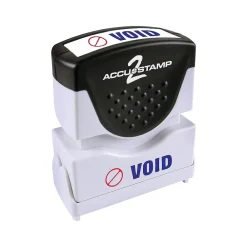 Stamps & Stamp Pads|Accu-Stamp 2 Pre-Inked Stamp, VOID, Blue and Red Inks (035539)