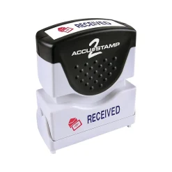 Stamps & Stamp Pads|Accu-Stamp 2 Pre-Inked Stamp, RECEIVED, Blue and Red Inks (035537)