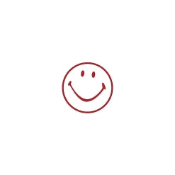 Stamps & Stamp Pads|Accu-Stamp Pre-Inked Stamp, Smiley Face, Red Ink (030725)