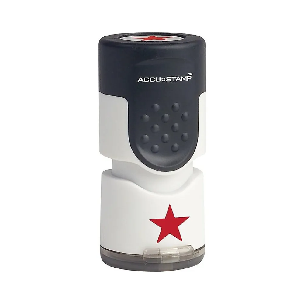 Stamps & Stamp Pads|Accu-Stamp Pre-Inked Stamp, Star, Red Ink (030726)