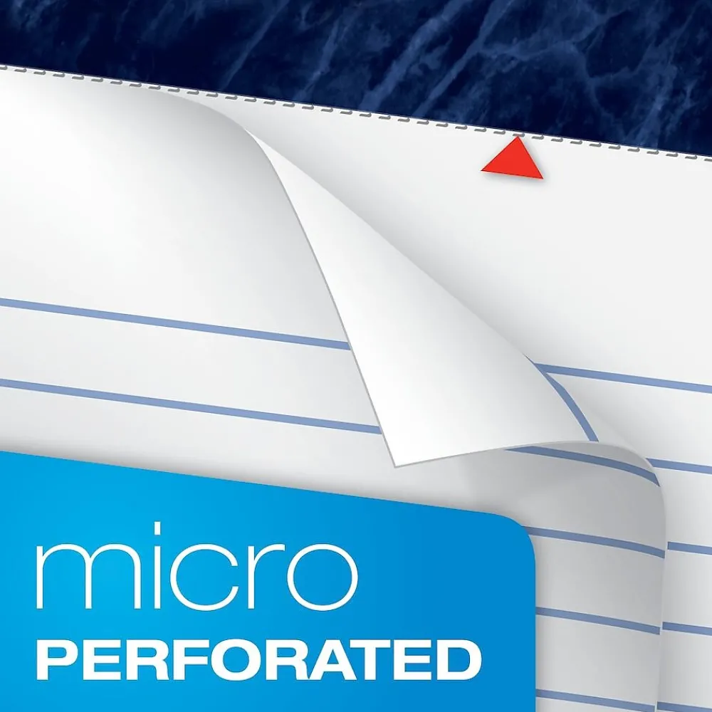 Notepads|Ampad Gold Fibre Notepads, 8.5" x 11.75", Wide Ruled, White, 50 Sheets/Pad, 4 Pads/Pack (TOP20-031R)