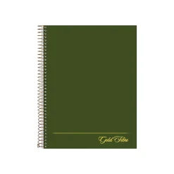 Notebooks|Ampad Gold Fibre Subject Notebooks, 7.25" x 9.5", Cornell, 84 Sheets, Green (20-816)
