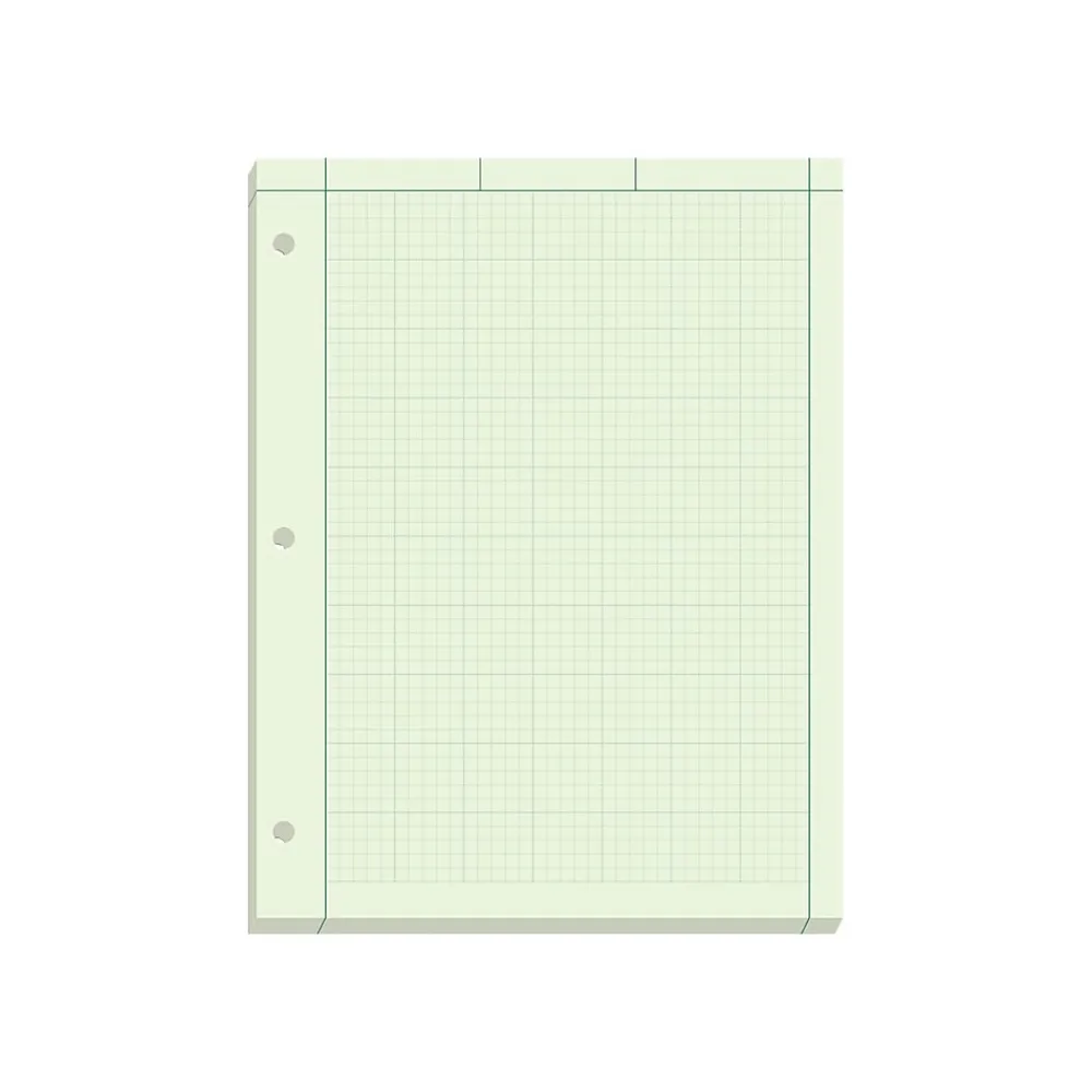 Notepads|Ampad Graph Pad, 8.5" x 11", Graph Ruled, Green Tint, 200 Sheets/Pad (22-144)