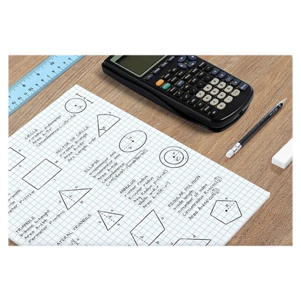 Notepads|Ampad Notepad, 8.5" x 11", Graph, White, 50 Sheets/Pad (TOP22-000)