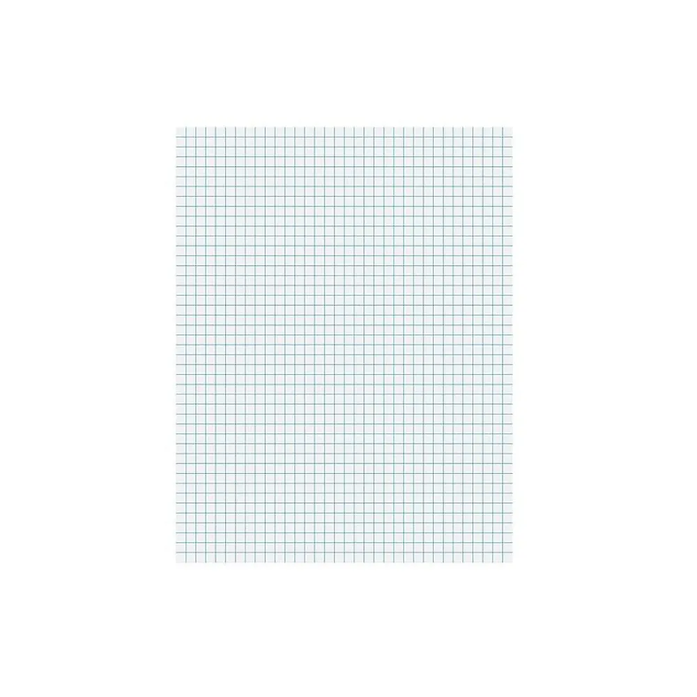 Notepads|Ampad Notepad, 8.5" x 11", Quad Ruled, White, 50 Sheets/Pad (TOP22-030C)