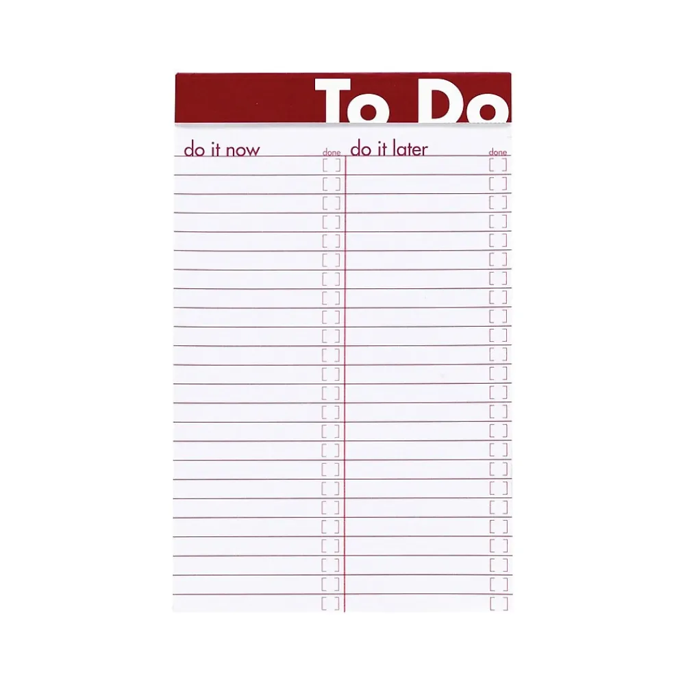 Notepads|Ampad To Do Notepad, 5" x 8", Wide Ruled, Assorted Colors, 50 Sheets/Pad (20-001)