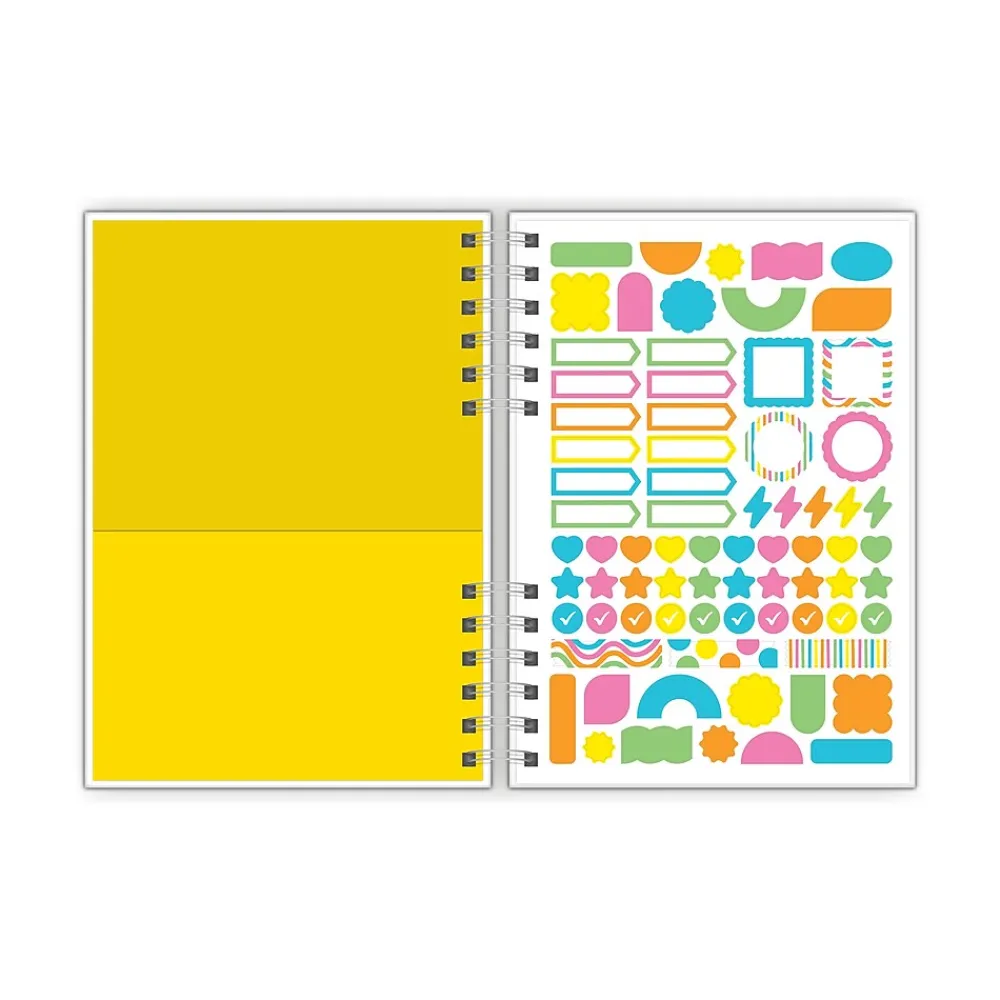 Journals|Astrobrights Twin Wire Journal, 6.5" x 8.25", Assorted Colors, 180 Pages, 2/Pack (91556)