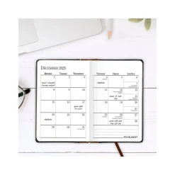 Journals|AT-A-GLANCE Fine Diary Pocket Hardcover 2025 Weekly and Monthly Diary, 2.75