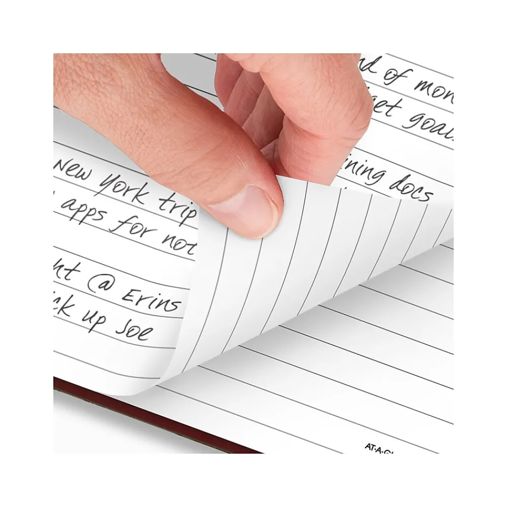 Journals|AT-A-GLANCE Standard Hardcover 2025 Daily Diary, 7.5" x 9.5", Ruled, Red (SD374-13-25)