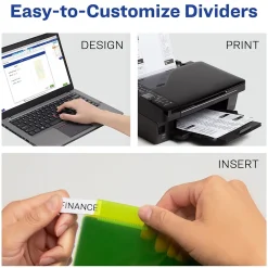 Dividers|Avery Big Tab Insertable Plastic Divider, 8 Tabs, Multicolor, 1 Set (11903)