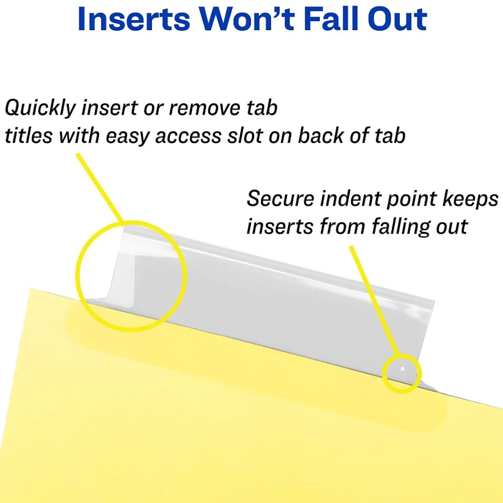 Dividers|Avery Big Tab Insertable Paper Dividers, 5-Tab, Yellow (11110)