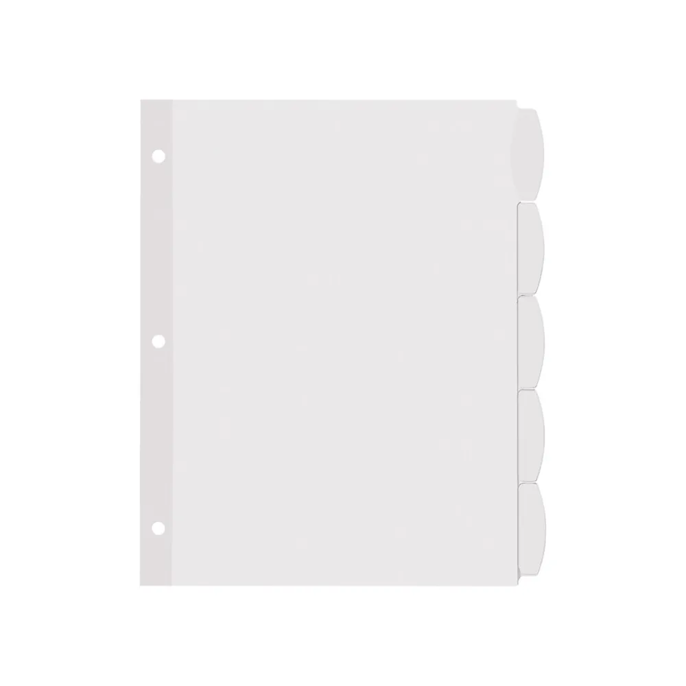 Dividers|Avery Big Tab Printable Paper Dividers with White Labels, 5 Tabs, 20 Sets/Pack (11434)