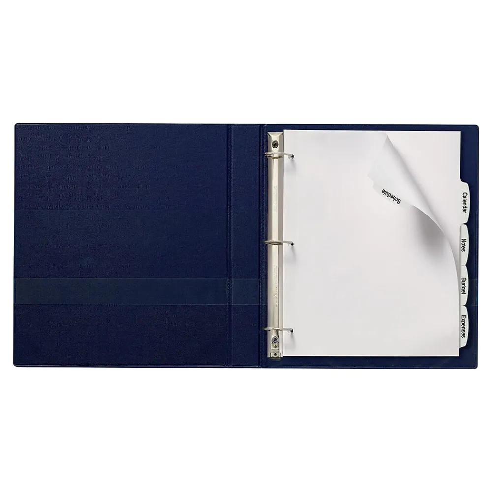 Dividers|Avery Big Tab Printable Paper Dividers with White Labels, 5 Tabs, 20 Sets/Pack (11434)