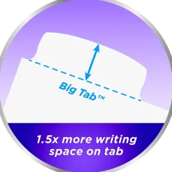 Dividers|Avery Big Tab Write & Erase Plastic Divider, 8 Tabs, Multicolor, 1 Set (16130)