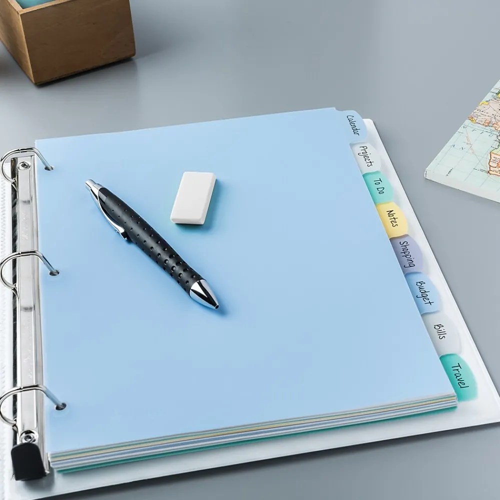 Dividers|Avery Big Tab Write & Erase Plastic Divider, 8 Tabs, Multicolor, 1 Set (16171)