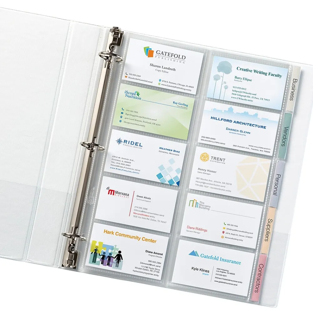 Sheet Protectors|Avery Binder Pockets, 3-Hole Punched, Clear, 5/Pack (76004)