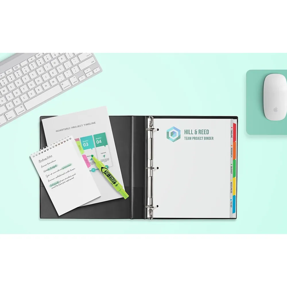 Dividers|Avery Clear Easy View Plastic Dividers, 8 Tabs, Multicolor (16741)