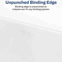 Dividers|Avery Collated Preprinted Dividers, 25-Tabs, White, Set (01434)