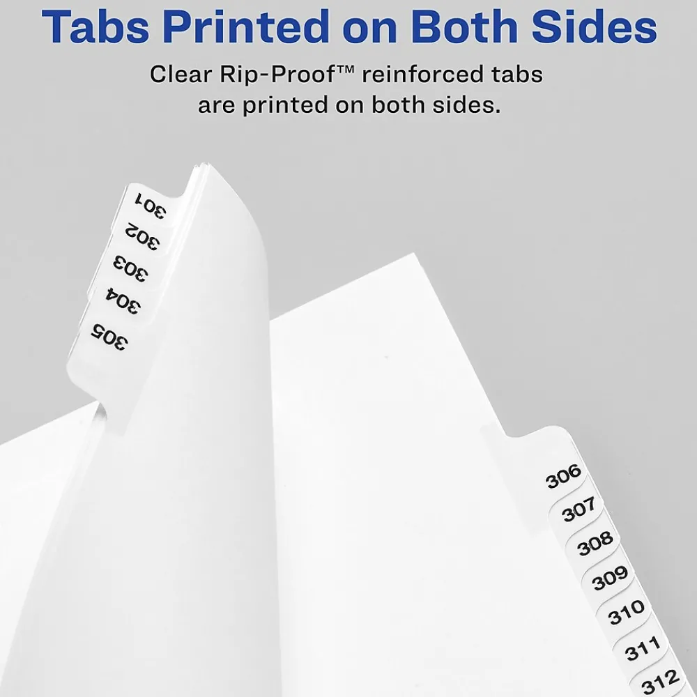 Dividers|Avery Collated Preprinted Dividers, 25-Tabs, White, Set (01434)