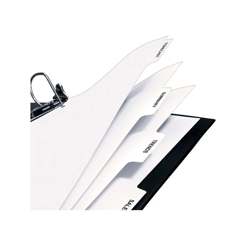 Dividers|Avery Copier Tab Dividers, Single Reverse Collated, 5-Tab, White, 30 Sets/Box (20416)