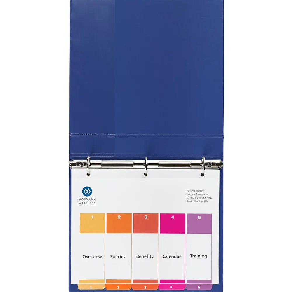 Dividers|Avery Customizable Table of Contents Dividers, 5-Tab, Multicolor, 3 Sets/Pack (11070)