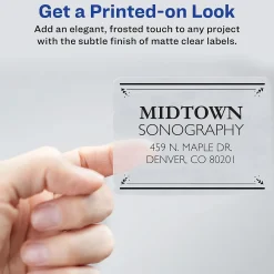 Labels|Avery Easy Peel Laser Shipping Labels, 2" x 4", Clear, 500 Labels/Box (5663)