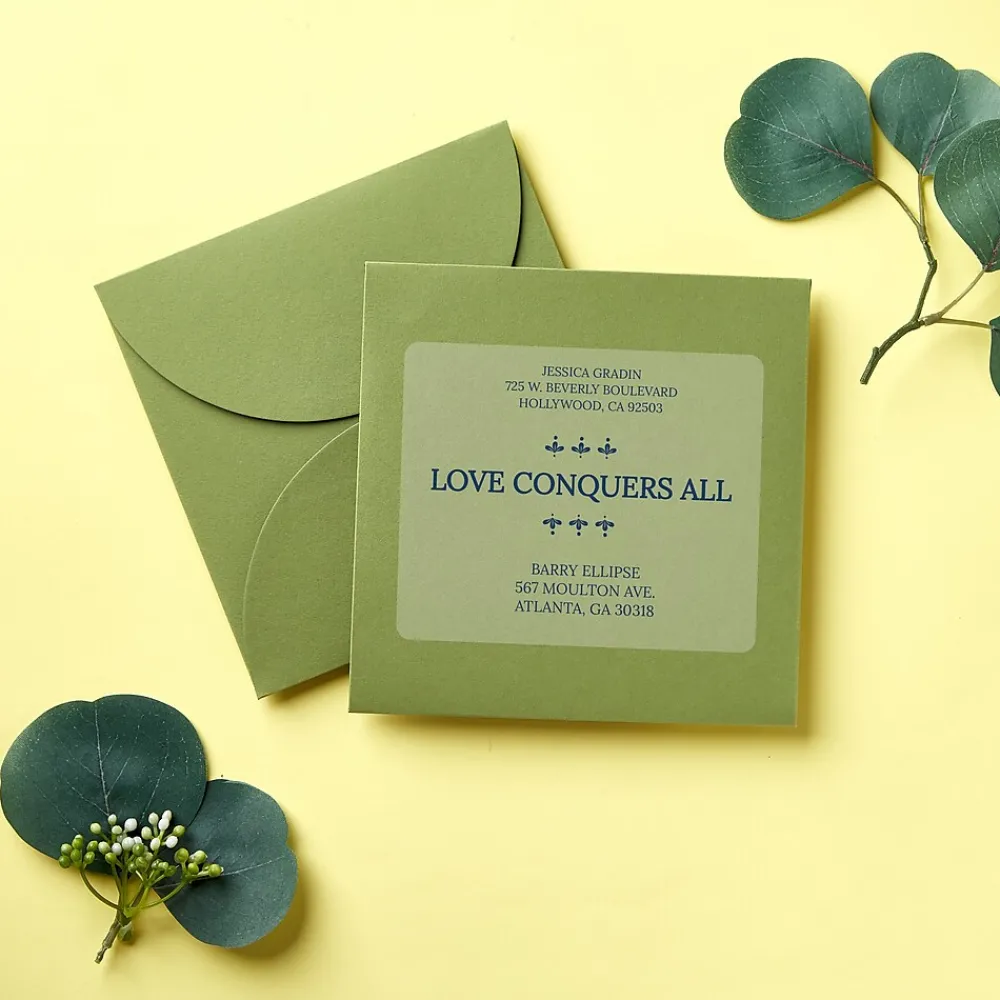 Labels|Avery Easy Peel Laser Shipping Labels, 2" x 4", Clear, 500 Labels/Box (5663)