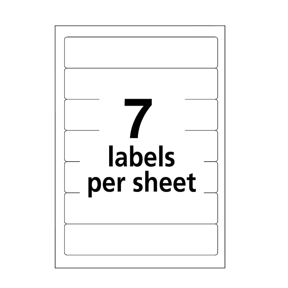 Labels|Avery Easy Peel Laser/Inkjet File Folder Labels, 2/3" x 3-7/16", White, 252 Labels/Pack (5230)