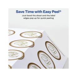 Labels|Avery Easy Peel Laser/Inkjet Round Labels, 2