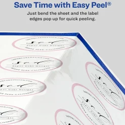 Labels|Avery Easy Peel Laser/Inkjet Round Labels, 3/4