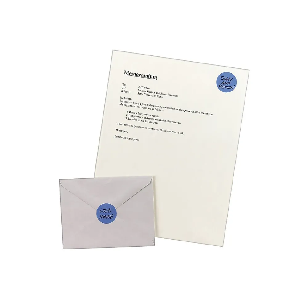 Labels|Avery Easy Peel Laser/Inkjet Color-Coding Labels, 1-1/4" Dia, Light Blue, 400 Labels/Pack (5496)