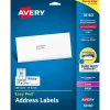 Labels|Avery Easy Peel Laser/Inkjet Address Labels, 1" x 2-5/8", White, 300 Labels/Pack (18660)