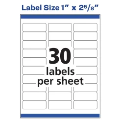 Labels|Avery Easy Peel Laser/Inkjet Address Labels, 1