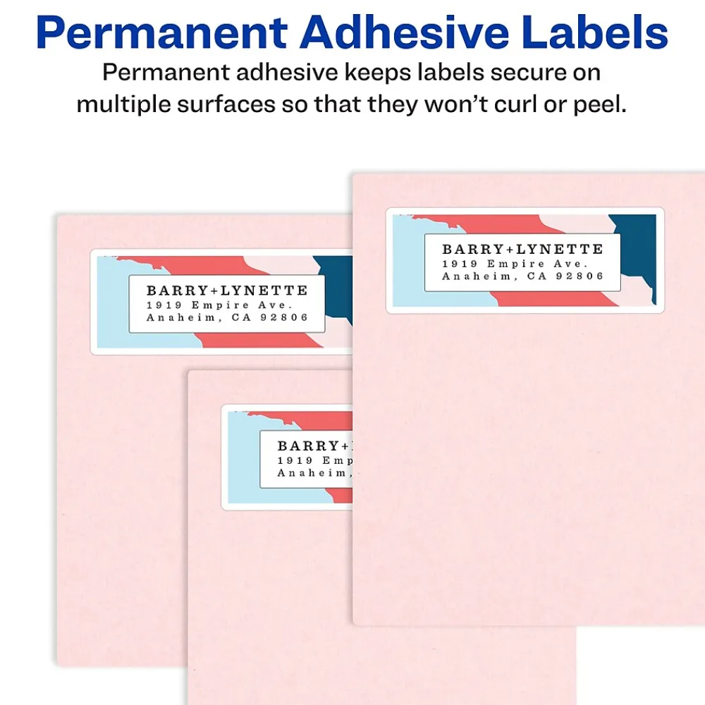 Labels|Avery EcoFriendly Laser/Inkjet Shipping Labels, 2" x 4", White, 1,000 Labels/Box (48163)