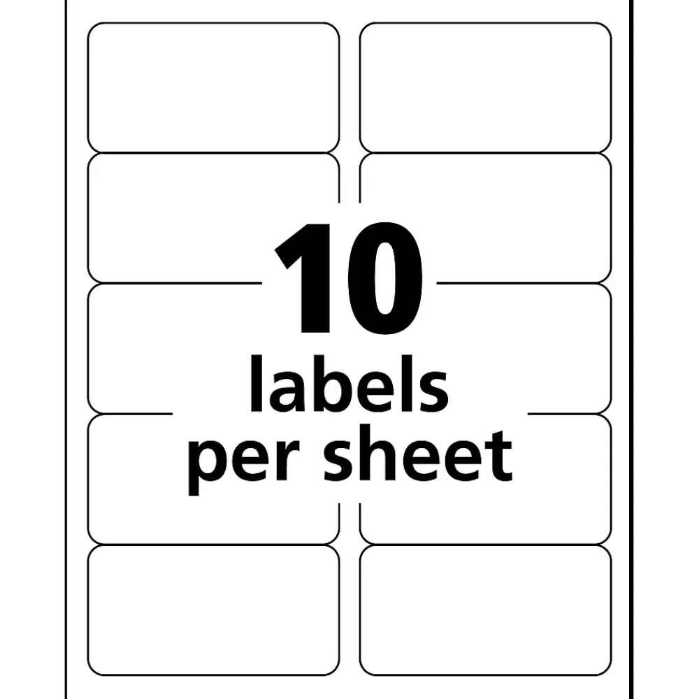Labels|Avery EcoFriendly Laser/Inkjet Shipping Labels, 2" x 4", White, 1,000 Labels/Box (48163)